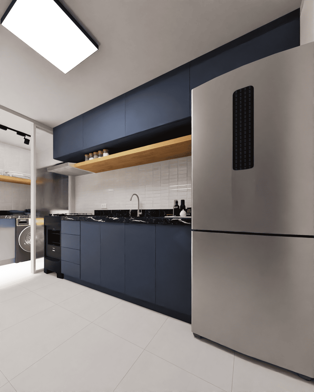 Cozinha Compacta Azul